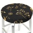 thumbnail image 3 of Naloa Christmas Gold Deers1 Round Bar Stool Cushion Cover 12-14 inch, Fits Kitchen, Office, Restaurant Chairs - 13 inch, 3 of 7