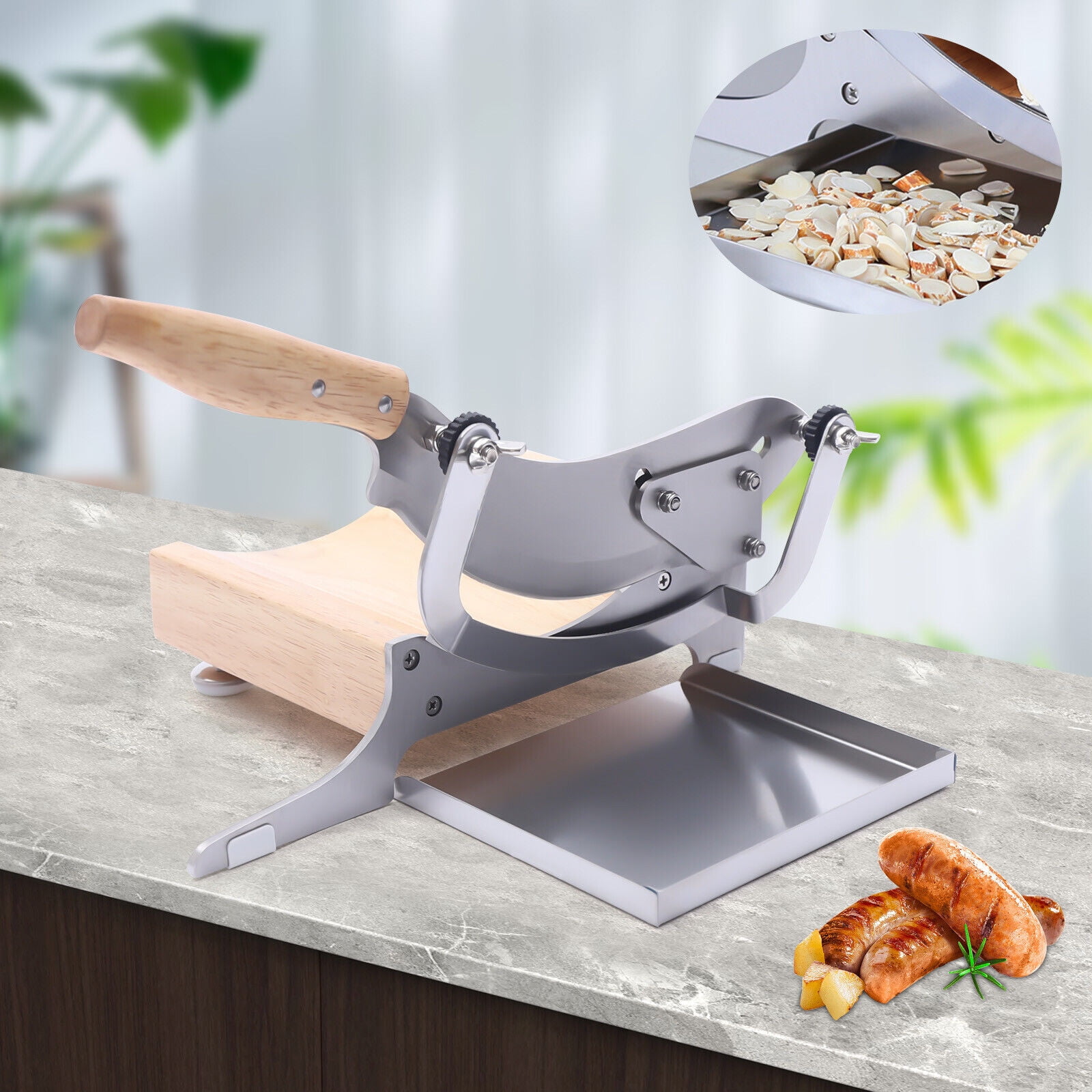 ZhdnBhnos Manual Meat Slicer Frozen Meat Beef Bones Cutter Mutton Roll