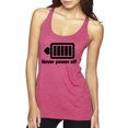 thumbnail image 1 of Cute Heart Never Power off Love Couple Gift Valentine's Day Tri-Blend Racerback Tank Top, Vintage Pink, X-Large, 1 of 3