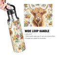 thumbnail image 4 of Yayeee 20oz Insulated Water Bottle Double Wall Stainless Steel with Flip Straw Lid, Floral Cow, 4 of 7