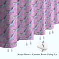 thumbnail image 6 of Pink Cartoon Unicorn Flower Pattern Shower Curtain 72"x84" ,Bathroom Decorative Shower Curtains Set with 12 Hooks,Modern Waterproof Washable Shower Curtain, 6 of 6
