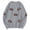 1-Grey, variant on Peichun Women's Oversized Halloween Sweatshirts Colorful Sequin Ghost and Bow Graphic Crew Neck Pullover Tops Vintage Print Drop Shoulder Loose Cozy Fall Winter Hoodless Sweatshirt 3-White XL