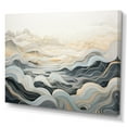 thumbnail image 2 of Designart "Blue Grey Line Art Conceptual modern I" Modern Canvas Print, 2 of 5