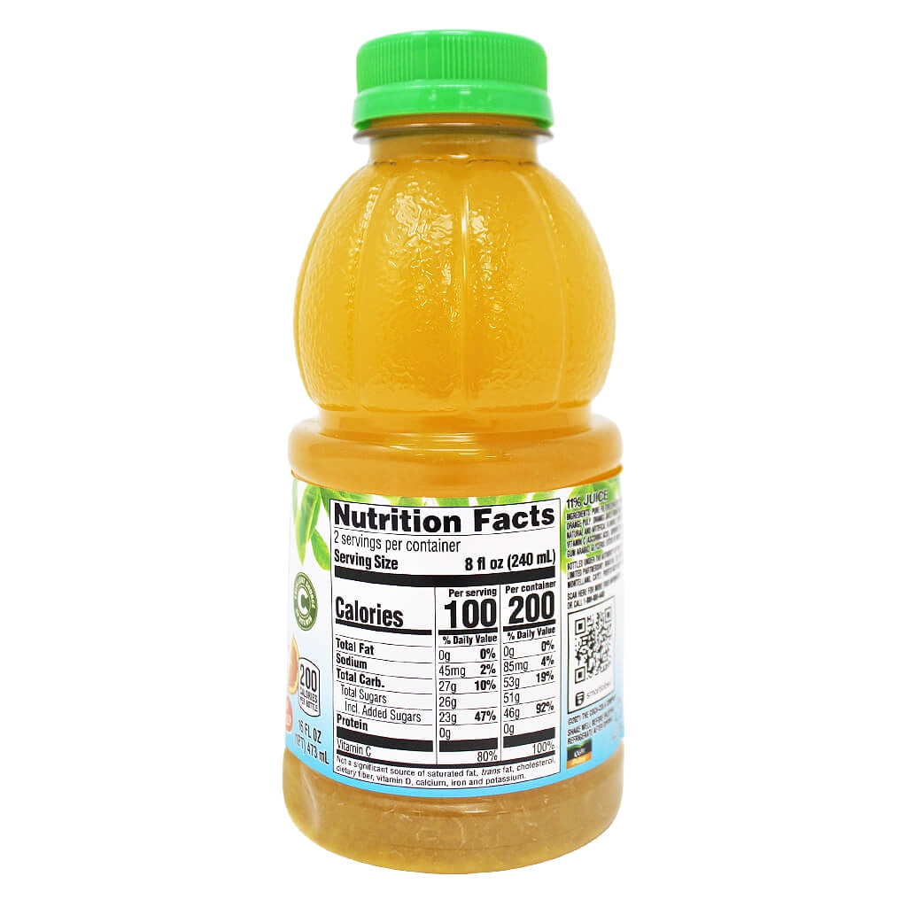 Del Valle Pulpy Orange Juice, Juice Drink, 16 fl oz Plastic Bottle