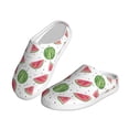 thumbnail image 2 of Haiem Hand Drawn Watermelon Print Women's Fuzzy Memory Foam House Slipper Cozy Home Footwear Non-slip Winter Slippers-44/45, 2 of 7