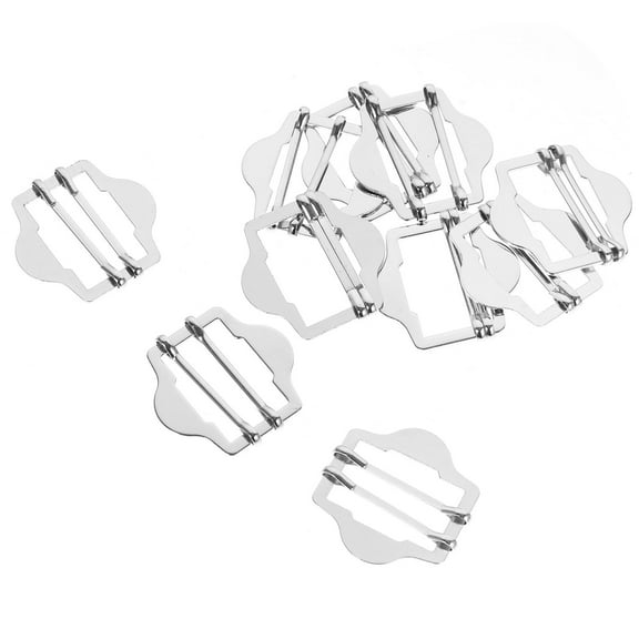 jojofuny 10Pcs Brass Rectangular Vest Buckle Replacement for Daily Wear and Formal Occasions