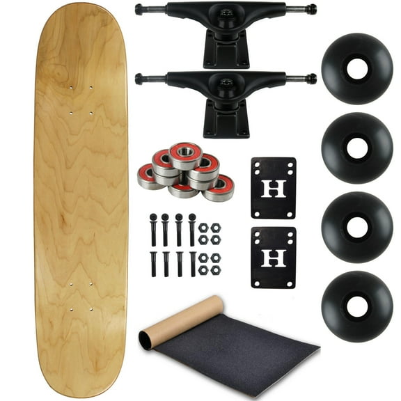 Moose Complete Skateboard Natural 7.75" With Black Trucks and Black Wheels