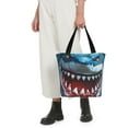 thumbnail image 4 of KLL Tote Bag for Women Cartoon Cute Shark Print Shopping Grocery Reusable Bags for Office School Shopping Travel, 4 of 6