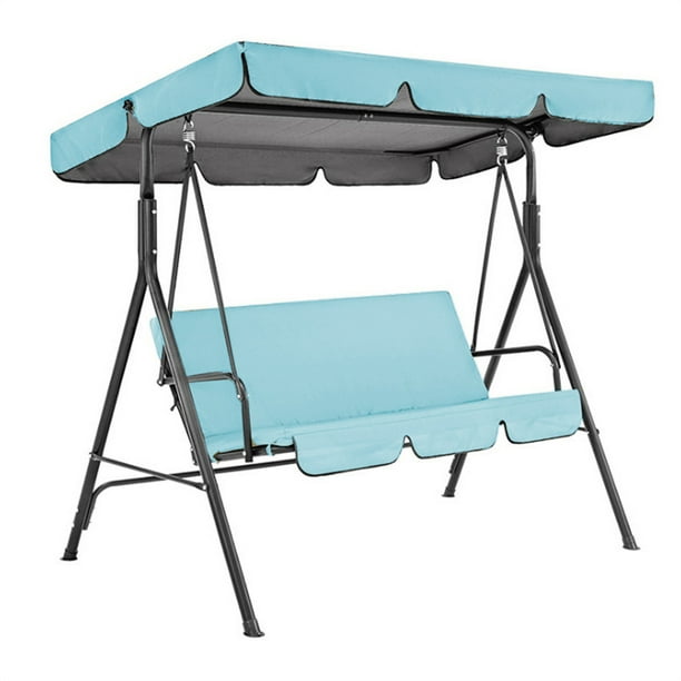 Toldo de repuesto para columpio Hollywood con asiento de repuesto, toldo de repuesto para columpio de jardín + funda para asiento, toldo de repuesto impermeable para columpio de jardín de 2 o 3 p