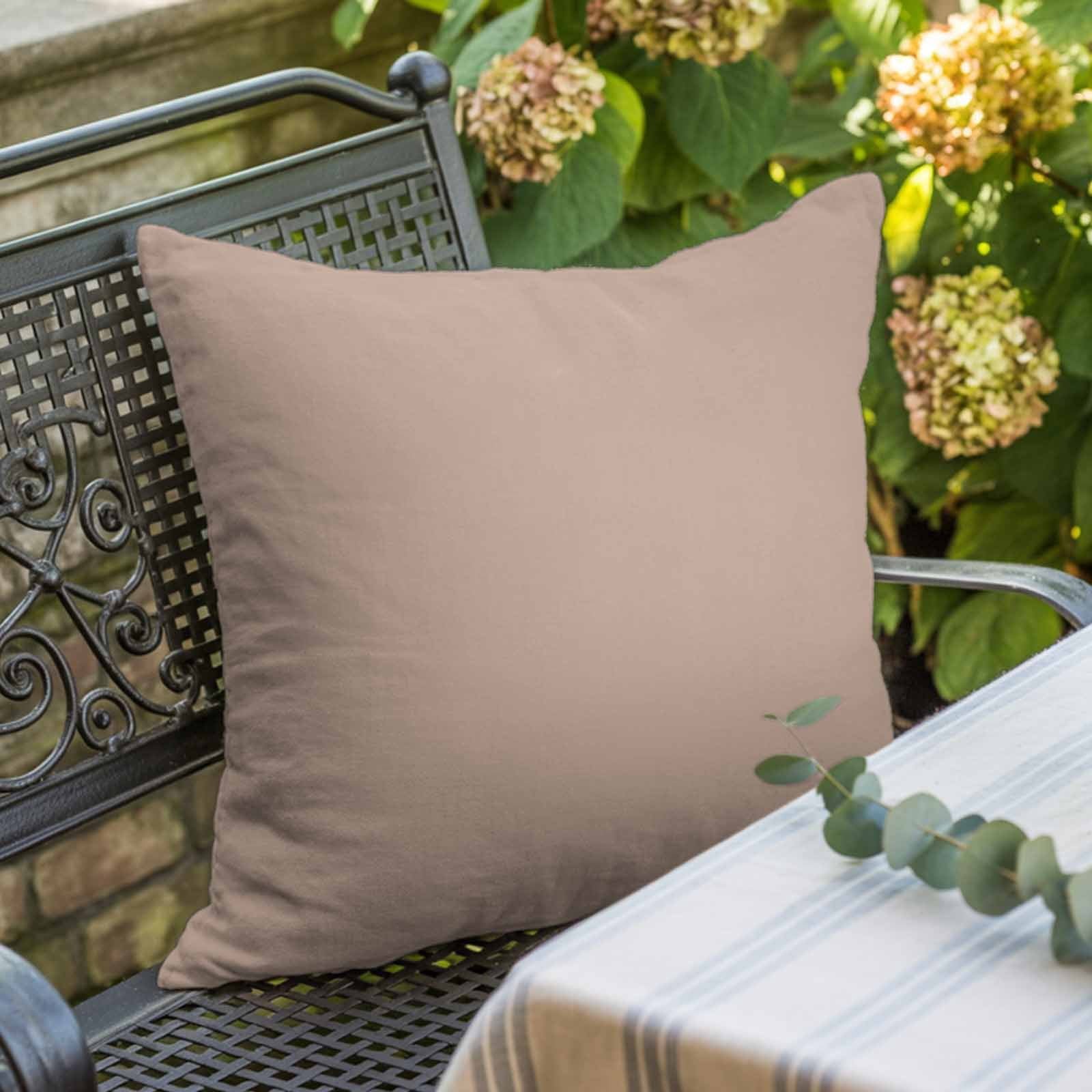 Brown Pillow Covers 18x18 Inch, Farmhouse Solid Brown Color Modern Art Linen Pillowcase with Invisible Zipper, Decorative Throw Pillow Covers Cushion Case for Couch Sofa Bed Living Room