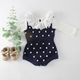 thumbnail image 3 of Joernso Lovely Baby Girl Pompom Patchwork Woolen Yarn Knit Drawstring Romper Bodysuit, 3 of 8
