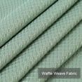 thumbnail image 4 of LingStar Waffle Kitchen Tier Curtains Short Length Water Repellent Rod Pocket Half Window Covering Curtain,30"x24"x2+60"x15"x1,dark green, 4 of 5