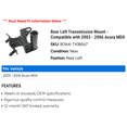 thumbnail image 2 of Rear Left Transmission Mount - Compatible with 2003 - 2006 Acura MDX 2004 2005, 2 of 2