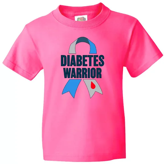 Bella Canvas Diabetes Warrior- Diabetes Awareness Ribbon Toddler T-Shirt Blue Gray