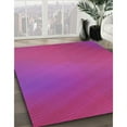 thumbnail image 3 of Ahgly Tapis d'Intérieur Lavable en Machine Carré Transitionnel Rose Profond, 4 Pieds Carré, 3 of 7