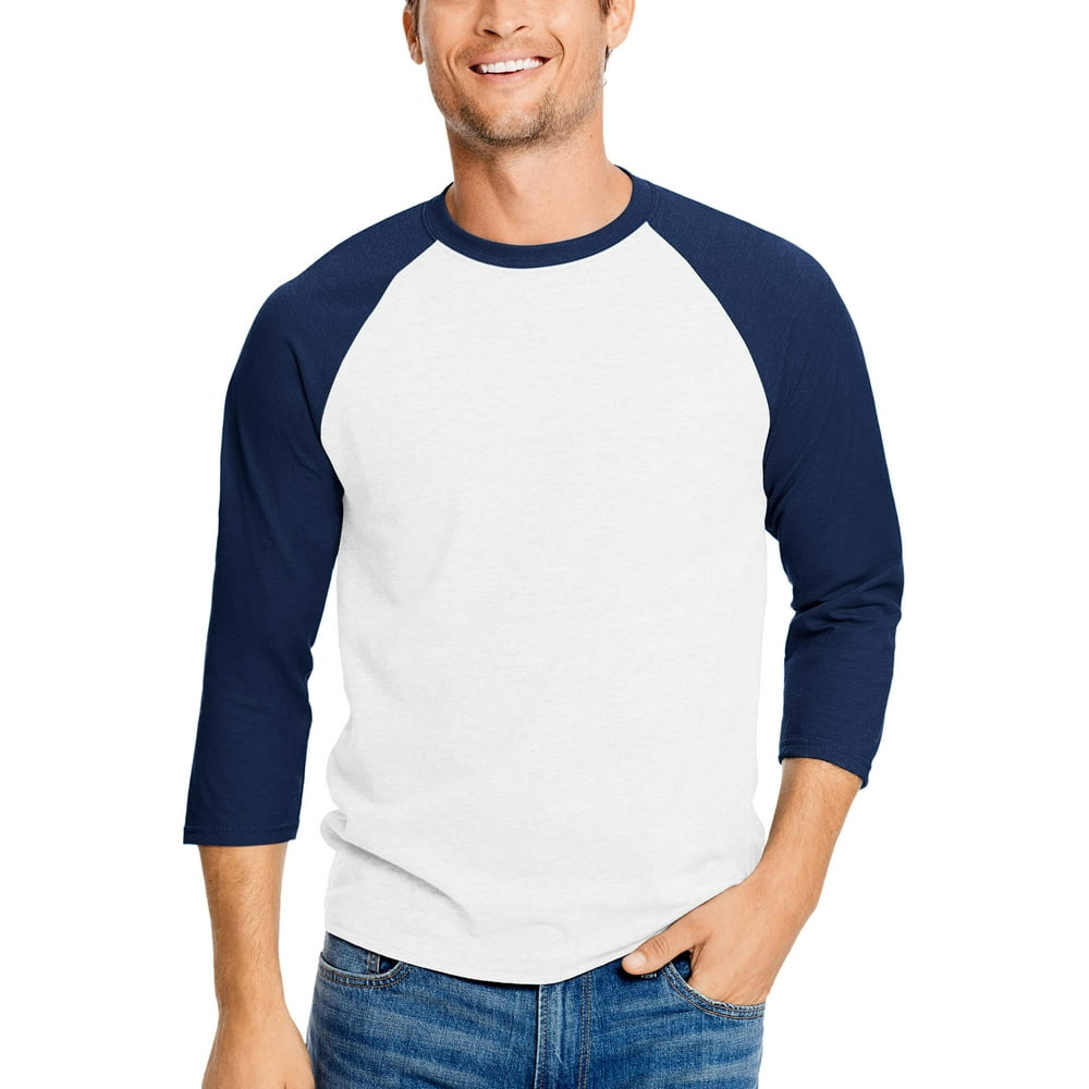 Hanes Hanes Men's and Big Men's XTemp Baseball Raglan Tee, Up To