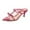 Pink, variant on XYD Women Bowknot Pointed Close Toe Mesh Slip On Mule Sandals Low Heel Backless Pumps Comfy Slides Shoes Size 7 Green