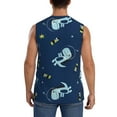 thumbnail image 4 of Lsque Space Dinosaur Print Men's Cotton Blend Sleeveless Muscle Shirts (S-3XL)- Moisture Wicking, Odor Protection, UPF 30+,Small, 4 of 8
