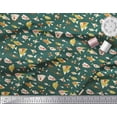 thumbnail image 2 of Soimoi Green Georgette Viscose Fabric Fish Ocean Print Fabric by the Yard 42 Inch Wide, 2 of 3
