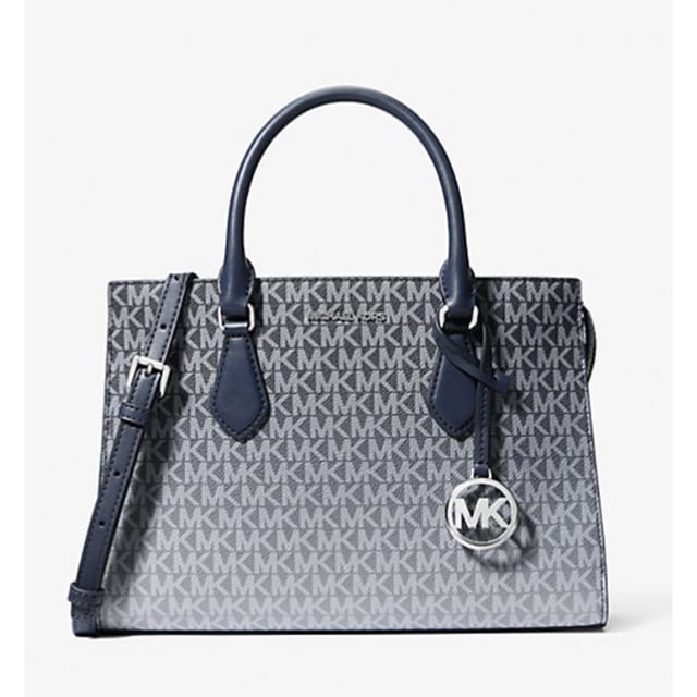 Michael Kors Bolso Satchel Mediano Sheila con Logo de la Firma y Diseño Degradado, 35r5S6hs8b-azul Marino