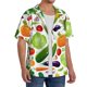 thumbnail image 2 of Balery Vegetables2 Camisa Casual de Manga Corta con Botones para Hombre, Texturizada, Estilo Cubano, para Playa, Verano-Small, 2 of 5