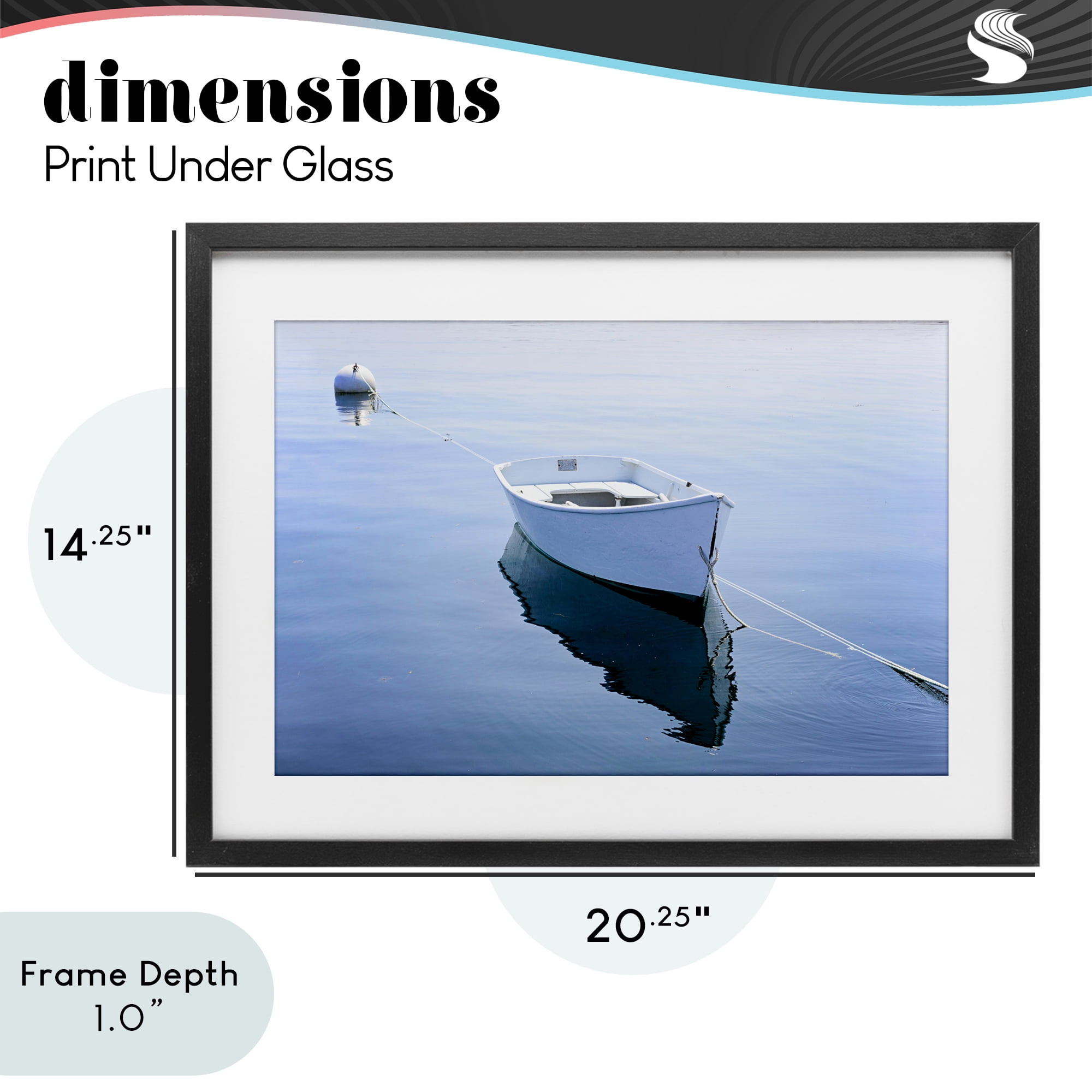Stupell Industries Boat Tied to Dock Black Framed Print Under Glass, design by JLM Photographs