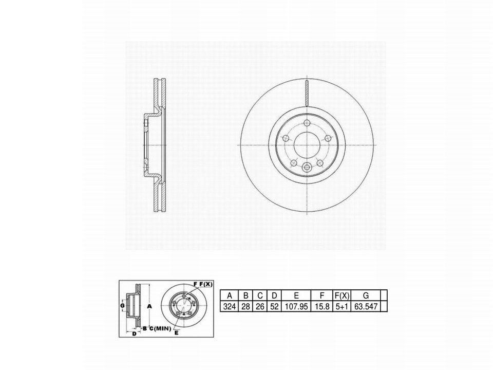 Winstop Brake Rotor, Front WS250708, Volvo XC60 2017-2016
