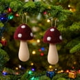 thumbnail image 7 of Yhmxh Felt Mushroom Ornaments Christmas Mushroom Hanging Ornaments Small Mushroom Ornament DIY Arts Crafts Supplies Mushroom Decor for Xmas Wedding Holiday Decoration, Red and Green, 7 of 7