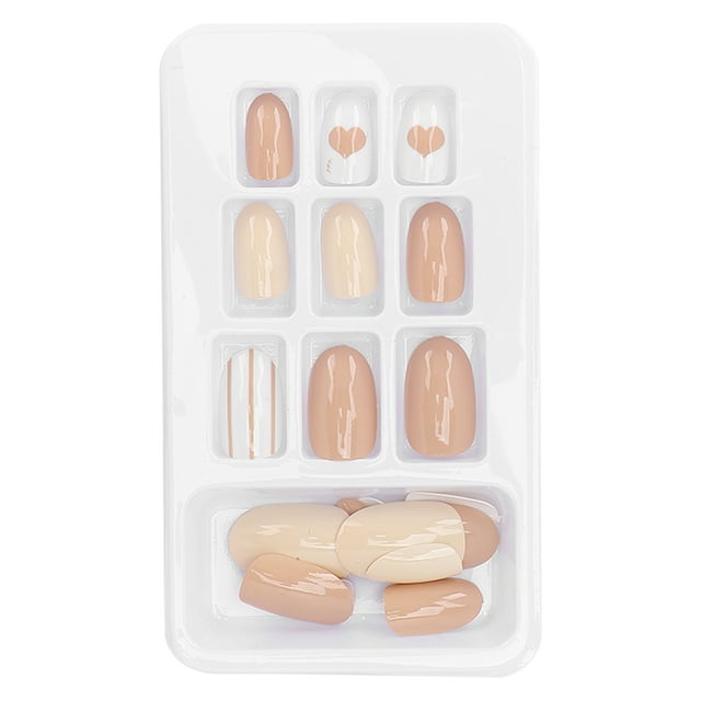 Puntas de uñas postizas, 24 piezas de puntas de uñas postizas, puntas de uñas postizas de moda, presione sobre puntas de uñas postizas diseñadas a medida