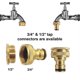 thumbnail image 4 of 4 Pieces Garden Brass Faucet Connector, 1/2 Inch and 3/4 Inch 2-in-1 Female to Slotted Adapter, 4 of 5