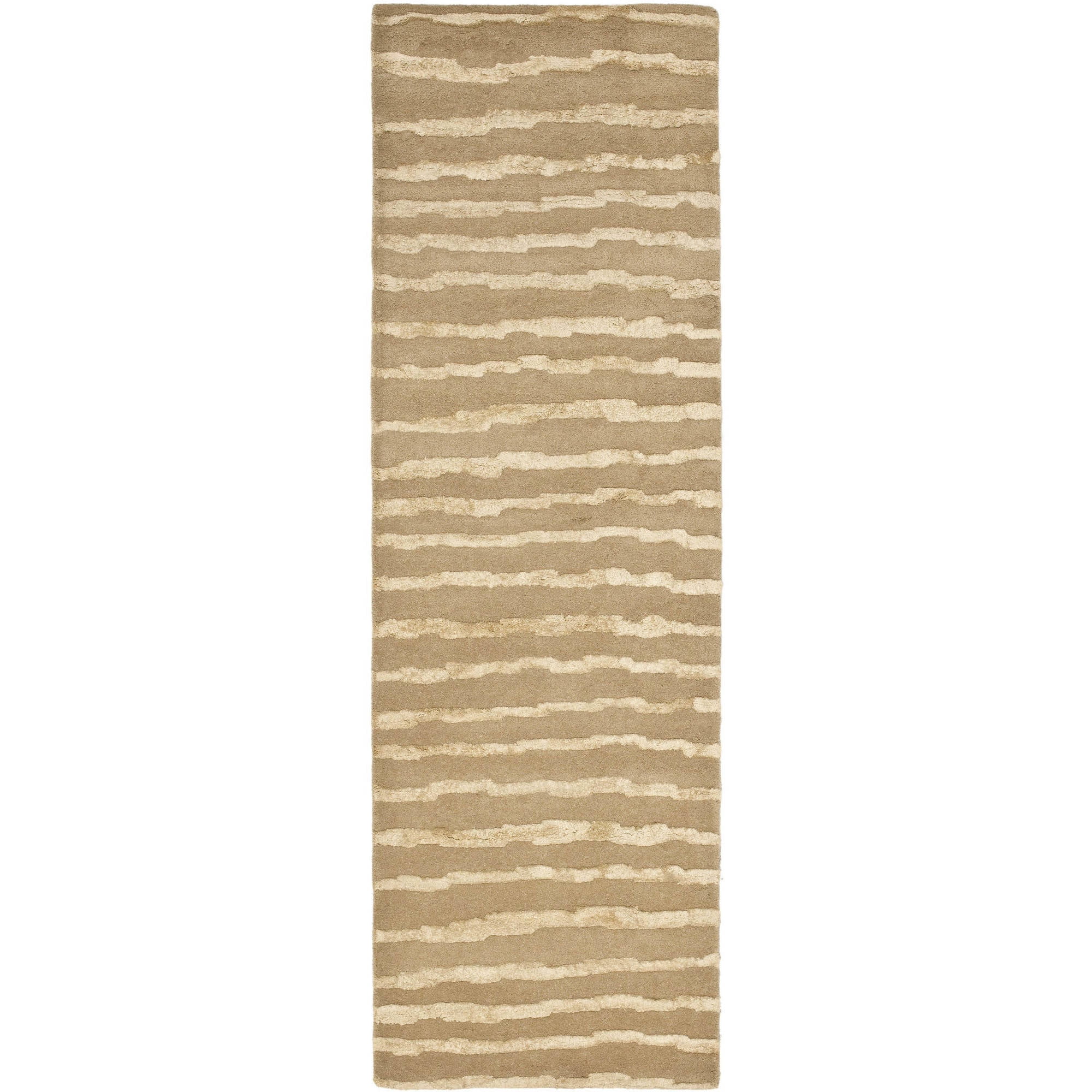 SAFAVIEH Soho Alec Striped Wool Runner Rug, Beige/Gold, 2'6" x 10' - Walmart.com