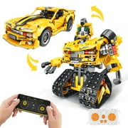 2-in-1 Remote & APP Controlled Robot Building Toys for Kids