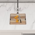 thumbnail image 2 of 21 in. Undermount Single Bowl Workstation Kitchen Sink in White Quartz Composite Round Corner with Bottom Grid, 2 of 11