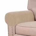 thumbnail image 2 of Soft Stretch Plush Armrest Covers, Armrest Covers for Chair/Sofa/Sloping Couch, Furniture Protector Armchair Slipcovers for Recliner, Set of 4 (Khaki), 2 of 8