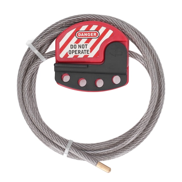 Dispositivo de bloqueo de cable de etiquetado ajustable de acero inoxidable con 4 orificios para cerradura para gestión de reparaciones
