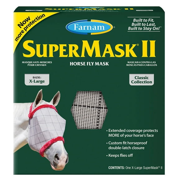 Farnam SuperMask II Extra Large Silver Horse Fly Mask
