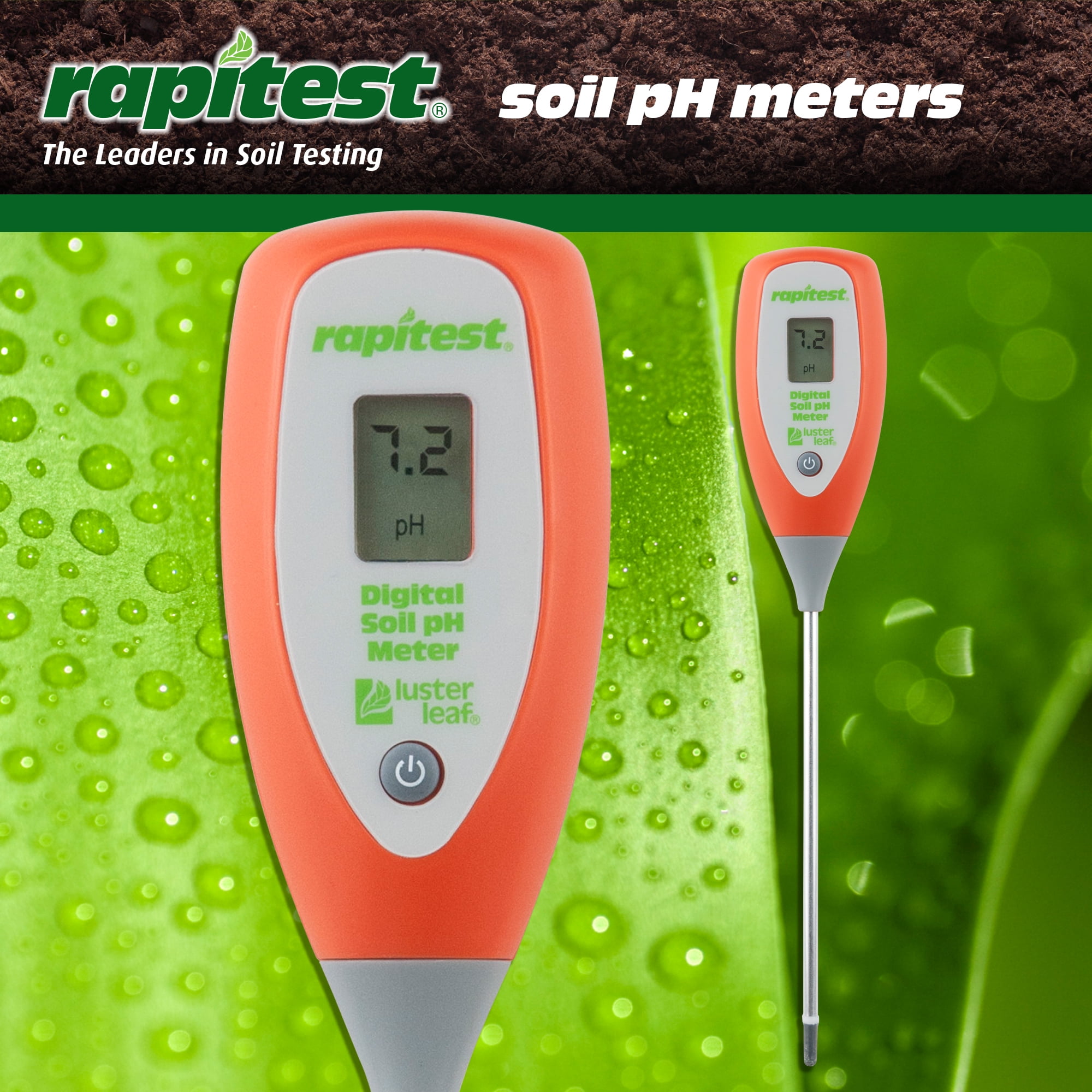 LUSTER LEAF 1847 RAPITEST DIGITAL PLUS Soil Plant Garden PH Sensor Meter Tester 