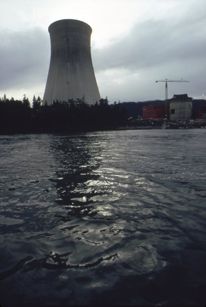 Cooling Tower Of The Trojan Nuclear Power Plant On The