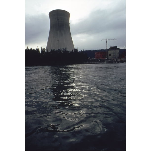 Cooling Tower Of The Trojan Nuclear Power Plant On The