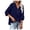 A-Navy415, variant on Womens Tops Henley Collar Hooded Drawstring Button Front Long Sleeve Loose Fit Blouses Casual Street Shirts