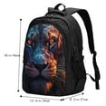 thumbnail image 5 of Salouo Forest Cool Lion Pattern Extra Large Travel Laptop,Backpack with USB Charging Port College Backpack Business Work Bag Casual Daypack Fits for Men & Women, 5 of 7
