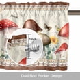 thumbnail image 6 of Gnome Mushroom Valance Curtain for Windows Nation Sage Eucalyptus Leaves Butterfly Wood Grain Rod Pocket Curtain Valances Short Window Treatments for Kitchen Bathroom Laundry Basement 42 x 12 Inch, 6 of 9