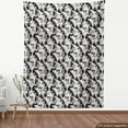 thumbnail image 4 of Ambesonne Skull Fabric by the Yard, Head Bones Melancholic Love, 10 Yards, Off White Rose Black, 4 of 5