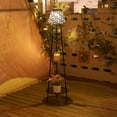 thumbnail image 2 of Set of 2 Patio decor solar outdoor lantern lights waterproof floor lamp with plant stand for Yard Garden Porch decorations., 2 of 7
