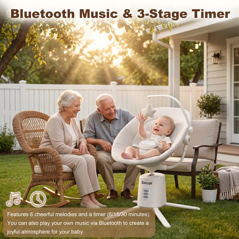 Electric Baby Swing with App Remote Control photo 7