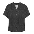 thumbnail image 5 of Camisetas Casuales de Manga Corta con Cuello en V Impreso Botón de Verano Suelto Y de Moda, 5 of 5