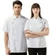 thumbnail image 1 of Uniforme de Chef Sonducket manga corta unisex transpirable para trabajo L Blanco, 1 of 6