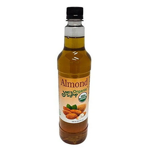 Joeâ€™s Syrup Organic Flavored Syrup, Organic Almond, 750 ml