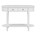 thumbnail image 4 of Console Tables for Entryway, 55" Entryway Table With 2 Drawers And 1 Open Shelf, Vintage Curved Corner Slim Entryway Table For Hallway Foyer Entry Way Home Office, 4 of 9