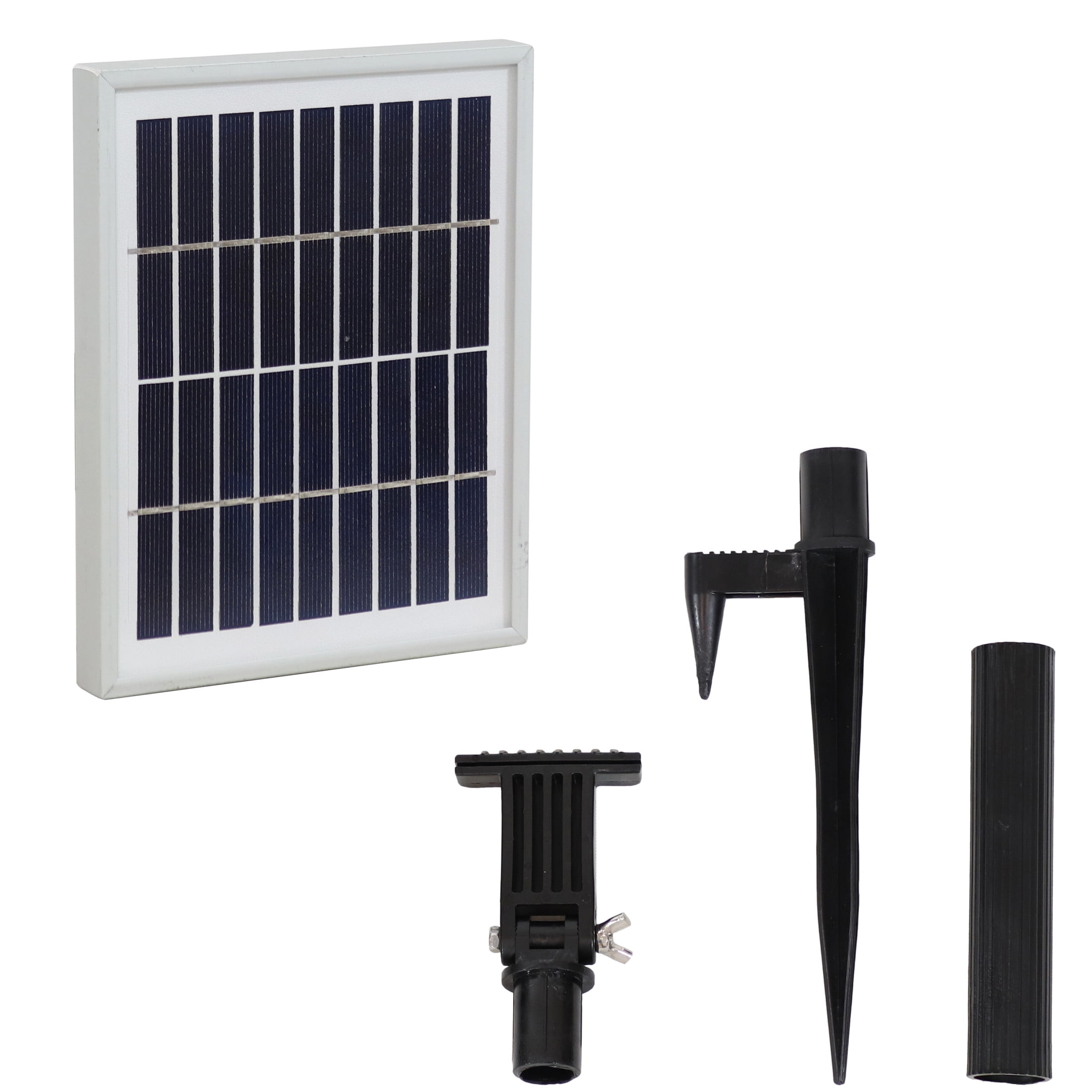 Sunnydaze Arcade Black Polyresin 2-Tier Solar Fountain with Battery